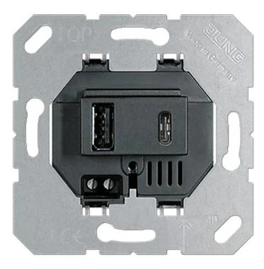 USB15CASW Modul de încărcare USB dual negru