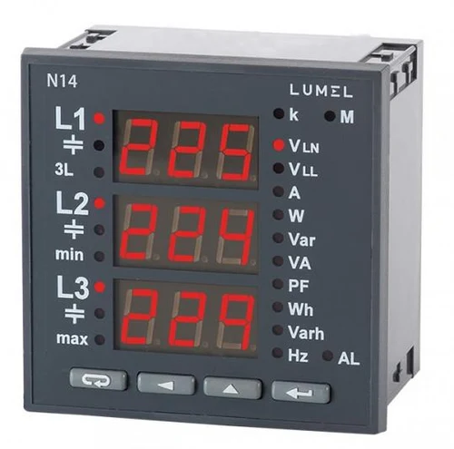 Analizator de rețea de energie electrică trifazat N14 22008