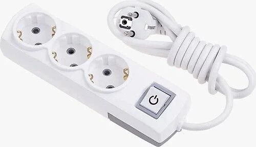 Удлинитель 3 розетки SCHUKO + выключатель (3 м)