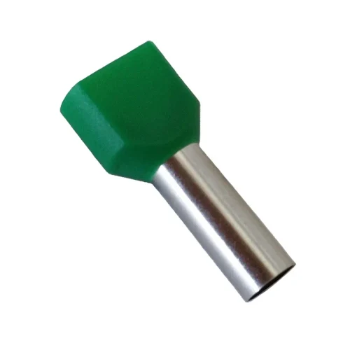 Papuc pin 2x6,00mm2 verde (75 buc/set) SP-IKY/2x6-14