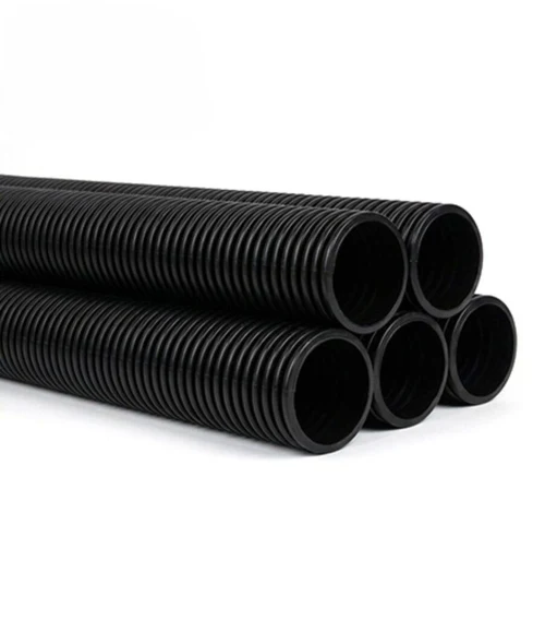 Teava UV corugata PE protectie cablu DE 160 750N/m ELCOR negru B06 M