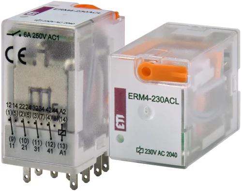 ERM4-230AC Releu intermediar 6A 230V 4 contacte