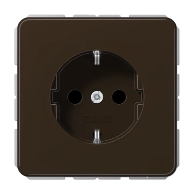 CD1520BFKIBR Розетка Schuko 16 A с защитой, коричневая