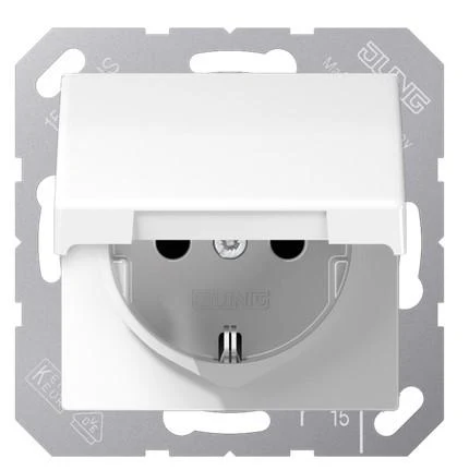 AS1520KIKLWW Priza Schuko 16 А cu capac si protectie, alb