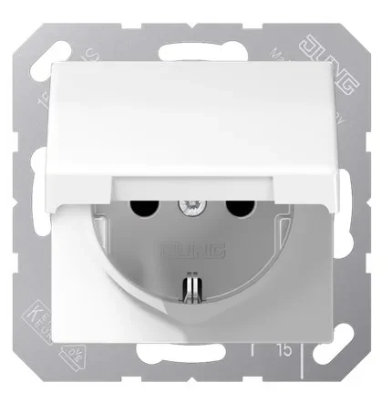 AS1520KIKLWW Priza Schuko 16 А cu capac si protectie, alb