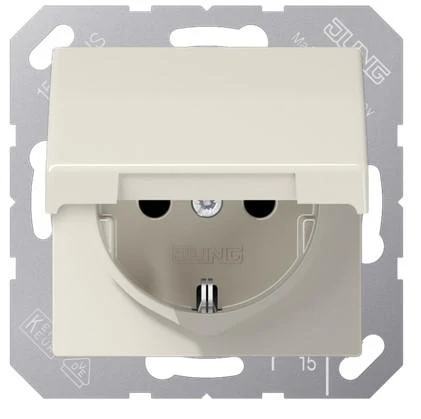 AS520BFKIKL Priza Schuko 16 А cu capac si protectie, bej