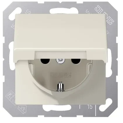 AS520BFKIKL Priza Schuko 16 А cu capac si protectie, bej