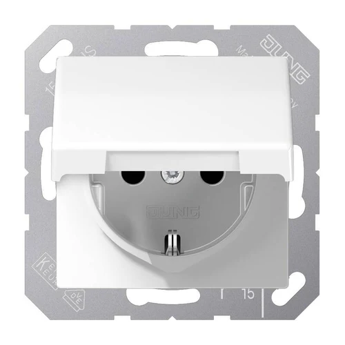 AS520KLKIWW Priza Schuko 16 А cu capac si protectie, alb