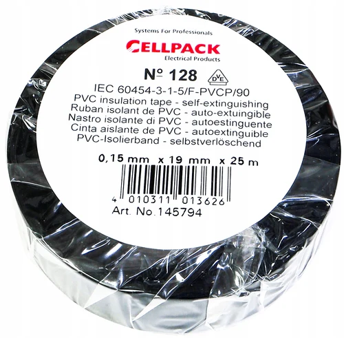 Banda izolanta neagra 0.15mm*19mm*25m