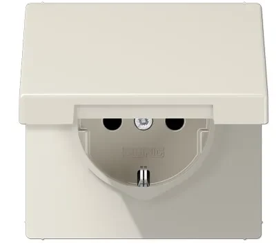 LS1520KL Розетка Schuko с крышкой 16 А, слоновая кость