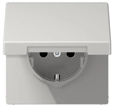 LS1520KLLG Priza Schuko 16 А cu capac, gri deschis