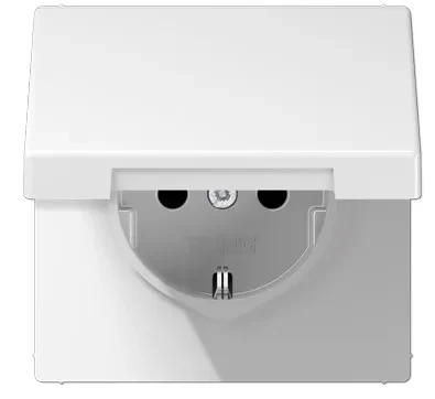 LS1520KLWW Розетка Schuko 16 А с крышкой, белый