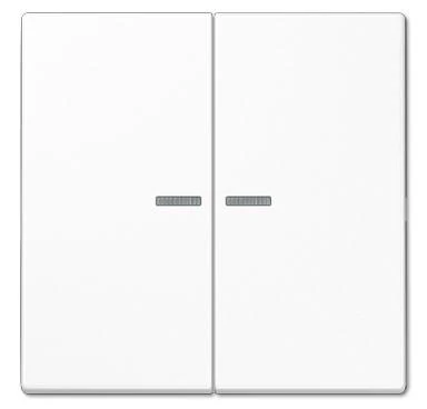 LS995KO5WW Clapa intrerupator/buton dublu cu indicator, alb