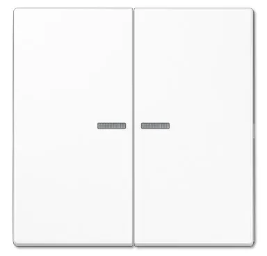 LS995KO5WW Clapa intrerupator/buton dublu cu indicator, alb