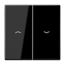 LS995PSW Clapa intrerupator/buton dublu jaluzele, negru