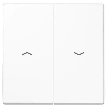 LS995PWW Clapa intrerupator/buton dublu jaluzele, alb