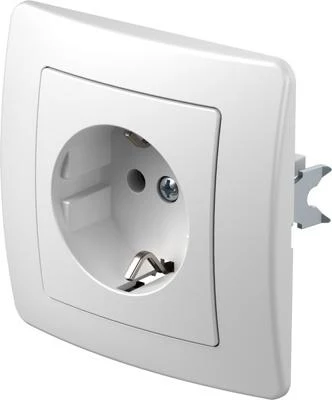EKON Priza Schuko 16 А, alb (VE10PW-B)