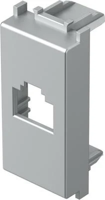 Фасад для розетки RJ45/RJ11 EKON 1M, серебристый
