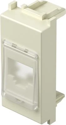 Фасад для розетки с защитой RJ45/RJ11 EKON 1M, слоновая кость