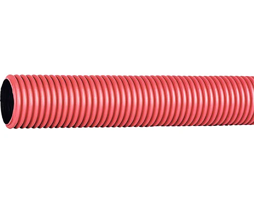 Труба D 75 для кабеля 450 N/m ELCOR, гофрированная, двухслойная (красная)