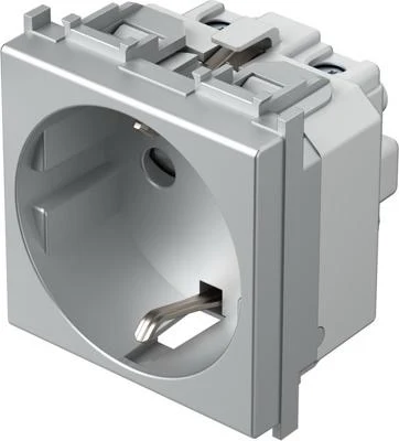 Priza 2M SCHUKO 2P+E 16A argintiu (VM10ES-B)