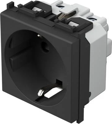 Priza 2M SCHUKO 2P+E 16A negru mat (VM10SB-B)