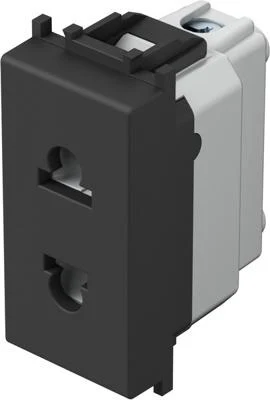 Розетка евро/американская + KS 2P 16A черный матовый (VM21SB-U)