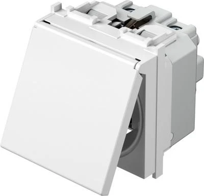 Priza 2M SCHUKO 2P+E 16A alb + capac alb (VM11PP-U) 