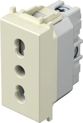 Розетка итальянская 1М 2P+E слоновая кость (VM30IW-B)